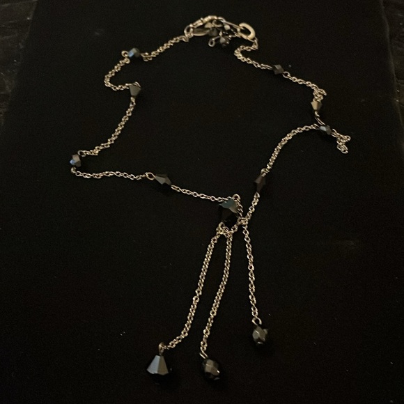 White House Black Market Black Beaded Dark Tone Chain Necklace - Picture 15 of 17